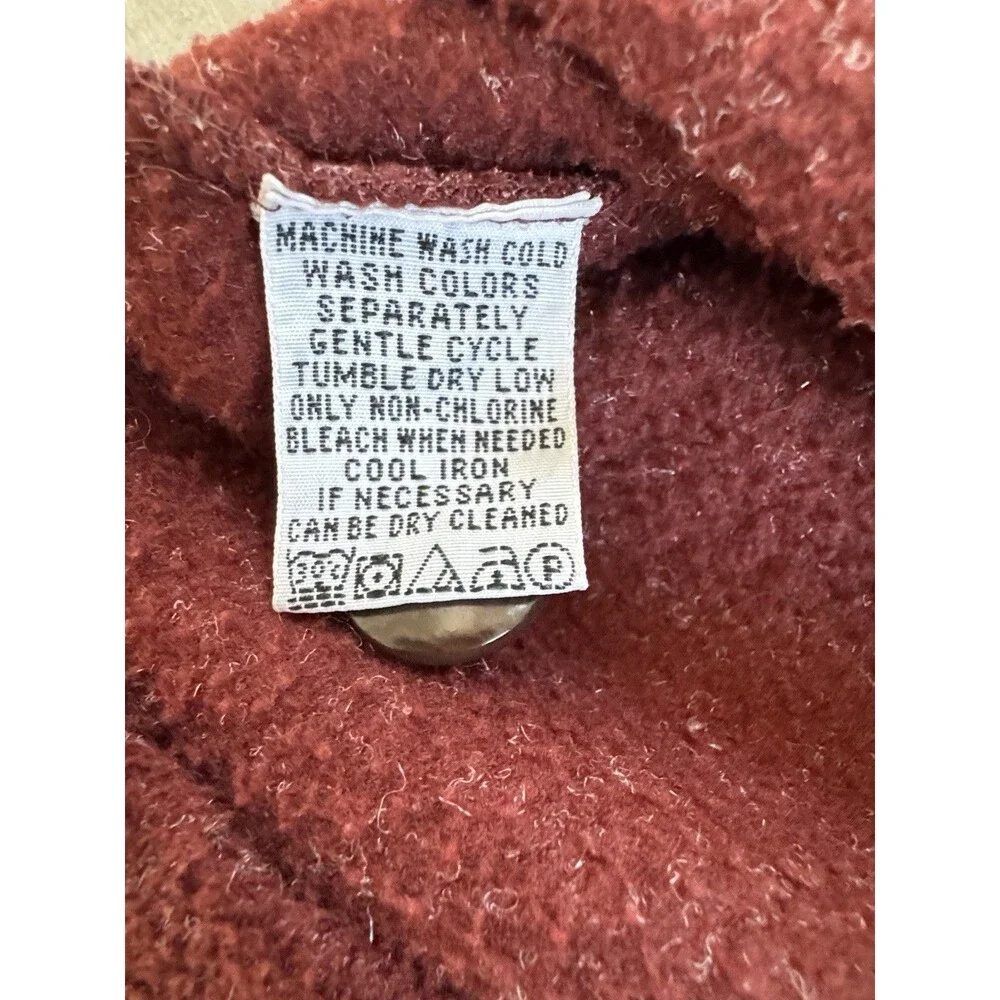 Tommy Bahama Men’s‎ Long Sleeves Fleece Shirt Button Down Burgundy Size XL